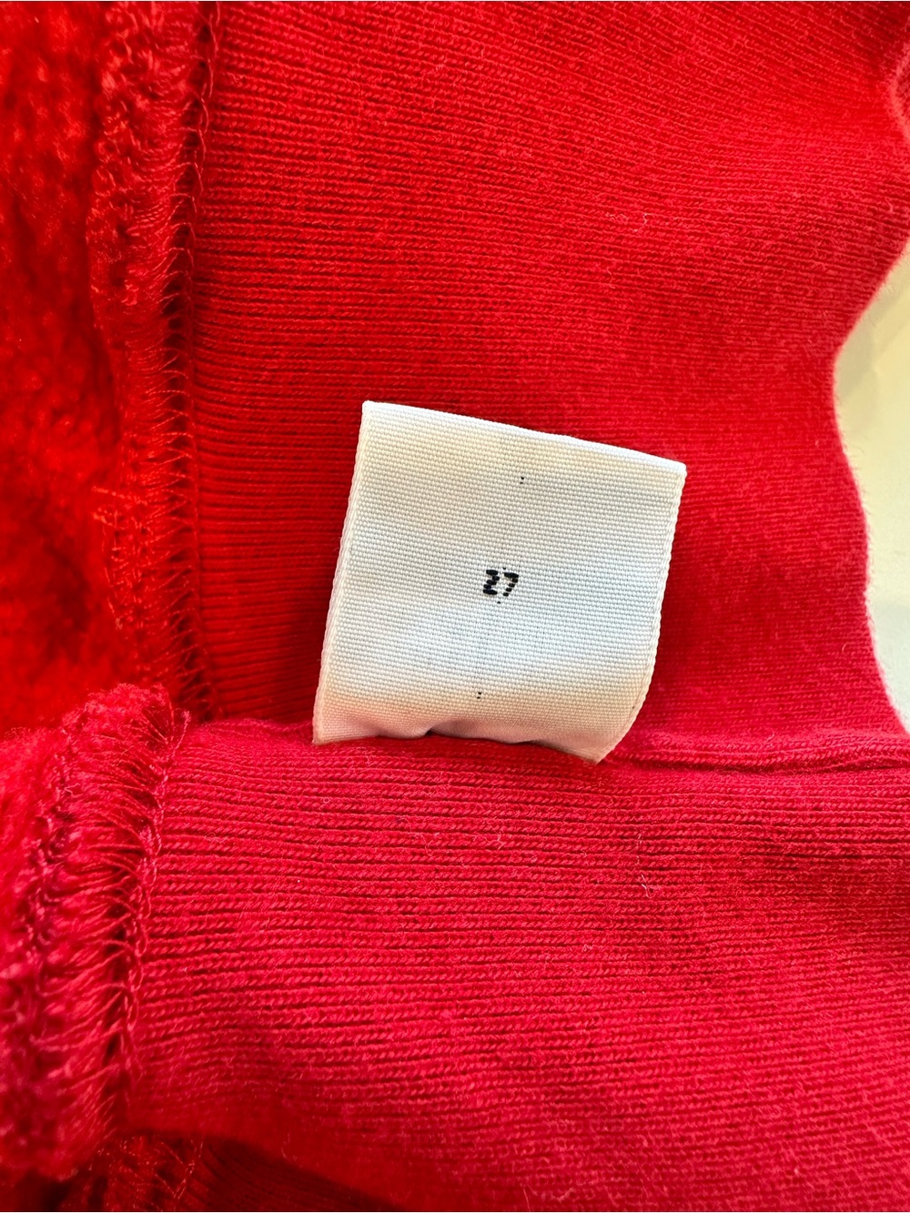 Vintage Polo by Ralph Lauren Red Fleece Crewneck Sweatshirt Small Pony S - Picture 5 of 6